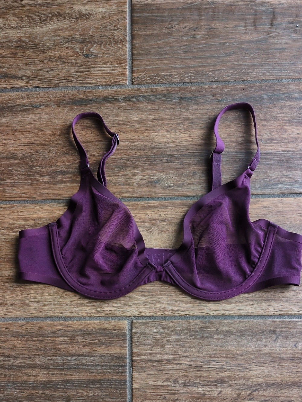CUUP Unlined Underwire Bra in Deep Plum